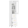 Aparador alto madera contrachapada blanco 34,5x34x180 cm de , Aparadores - Ref: Foro24-3199217, Precio: 115,18 €, Descuento: %