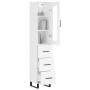 Aparador alto madera contrachapada blanco 34,5x34x180 cm de , Aparadores - Ref: Foro24-3199257, Precio: 123,48 €, Descuento: %