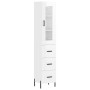 Aparador alto madera contrachapada blanco brillo 34,5x34x180 cm de , Aparadores - Ref: Foro24-3199243, Precio: 136,44 €, Desc...