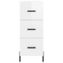 Aparador alto madera contrachapada blanco brillo 34,5x34x180 cm de , Aparadores - Ref: Foro24-3199243, Precio: 136,44 €, Desc...