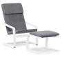 Sillón de relax con taburete tela gris oscuro de , Sillones - Ref: Foro24-3154414, Precio: 139,39 €, Descuento: %