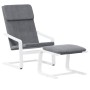 Sillón de relax con taburete tela gris oscuro de , Sillones - Ref: Foro24-3154414, Precio: 139,39 €, Descuento: %
