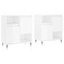 Aparadores 2 uds madera contrachapada blanco brillo de , Aparadores - Ref: Foro24-3190119, Precio: 131,45 €, Descuento: %
