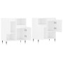 Aparadores 2 uds madera contrachapada blanco brillo de , Aparadores - Ref: Foro24-3190119, Precio: 131,45 €, Descuento: %