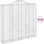 Cestas gaviones 18 uds forma de arco hierro 200x50x180/200 cm de , Maceteros y jardineras - Ref: Foro24-3146418, Precio: 2,00...