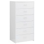Aparador con 6 cajones contrachapada blanco brillo 50x34x96 cm de , Aparadores - Ref: Foro24-800672, Precio: 143,84 €, Descue...