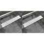 Desagüe ducha lineal 2 pzs curvas 630x140 mm acero inoxidable de , Desagües - Ref: Foro24-275960, Precio: 81,24 €, Descuento: %