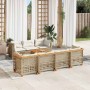 Set de sofás de jardín y cojines 8 piezas ratán sintético beige en Conjuntos de jardín | Comprar online en Foru.es