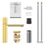 SCHÜTTE Grifo monomando de lavabo NEW YORK dorado mate de , Grifos - Ref: Foro24-446550, Precio: 112,23 €, Descuento: %