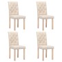 Sillas de comedor 4 unidades tela color crema de , Sillas de comedor - Ref: Foro24-336860, Precio: 242,08 €, Descuento: %