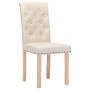 Sillas de comedor 4 unidades tela color crema de , Sillas de comedor - Ref: Foro24-336860, Precio: 242,08 €, Descuento: %