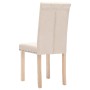 Sillas de comedor 4 unidades tela color crema de , Sillas de comedor - Ref: Foro24-336860, Precio: 242,08 €, Descuento: %