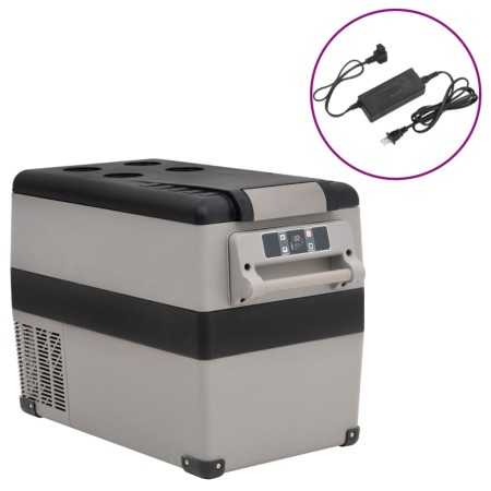 Nevera con asa y adaptador PP y PE negro y gris 35 L de , Neveras - Ref: Foro24-3154641, Precio: 445,18 €, Descuento: %