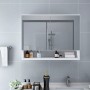 Armario de baño con espejo MDF blanco 80x15x60 cm de vidaXL, Tocadores de baño - Ref: Foro24-323604, Precio: 137,95 €, Descue...