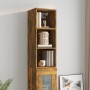 Armario pared madera ingeniería roble ahumado 34,5x32,5x90 cm de , Estantes y estanterías - Ref: Foro24-817456, Precio: 37,30...