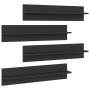 Estante de pared 4 uds madera contrachapada gris 80x11,5x18 cm de , Estantes y estanterías - Ref: Foro24-807338, Precio: 33,9...