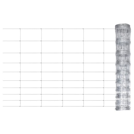 Valla de jardín de acero galvanizado plateado 50x1 m de , Paneles de vallas - Ref: Foro24-149498, Precio: 86,37 €, Descuento: %
