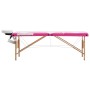 Camilla de masaje plegable 3 zonas madera blanco y rosa de , Mesas de masaje - Ref: Foro24-110218, Precio: 156,51 €, Descuent...