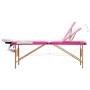 Camilla de masaje plegable 3 zonas madera blanco y rosa de , Mesas de masaje - Ref: Foro24-110218, Precio: 156,51 €, Descuent...