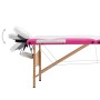 Camilla de masaje plegable 3 zonas madera blanco y rosa de , Mesas de masaje - Ref: Foro24-110218, Precio: 156,51 €, Descuent...