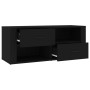 Mueble para TV madera contrachapada negra 100x35x40 cm de , Muebles TV - Ref: Foro24-823100, Precio: 71,61 €, Descuento: %