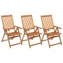 Sillas de jardín plegables 3 uds y cojines madera maciza acacia de vidaXL, Sillas de jardín - Ref: Foro24-3064095, Precio: 25...