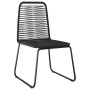 Sillas de jardín 6 unidades ratán sintético negro de , Sillas de jardín - Ref: Foro24-313113, Precio: 321,38 €, Descuento: %
