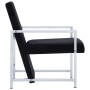 Sillón con patas cromadas de terciopelo negro de , Sillones - Ref: Foro24-282157, Precio: 91,95 €, Descuento: %