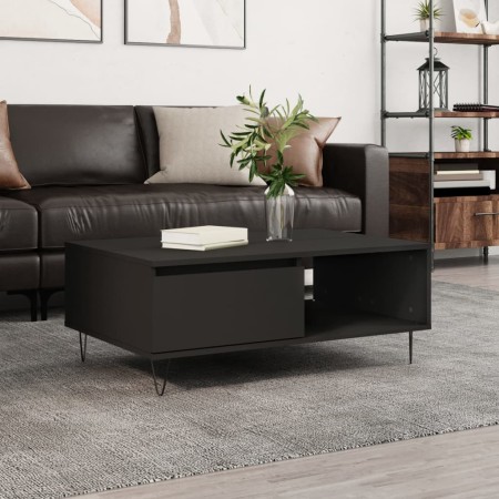 Mesa de centro madera de ingeniería negro 90x60x35 cm de , Mesas de centro - Ref: Foro24-827061, Precio: 63,36 €, Descuento: %