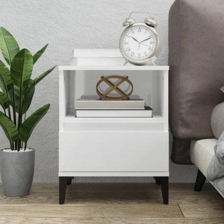 Mesita de noche blanco brillante 40x35x50 cm de , Armarios y almacenamiento - Ref: Foro24-821814, Precio: 50,63 €, Descuento: %