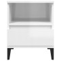 Mesita de noche blanco brillante 40x35x50 cm de , Armarios y almacenamiento - Ref: Foro24-821814, Precio: 50,63 €, Descuento: %