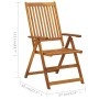 Sillas de jardín plegables 3 uds y cojines madera maciza acacia de vidaXL, Sillas de jardín - Ref: Foro24-3064095, Precio: 26...