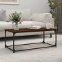 Mesa de centro madera y hierro roble marrón 102x50x40 cm de , Mesas de centro - Ref: Foro24-823301, Precio: 48,48 €, Descuent...