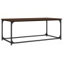 Mesa de centro madera y hierro roble marrón 102x50x40 cm de , Mesas de centro - Ref: Foro24-823301, Precio: 48,48 €, Descuent...