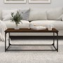 Mesa de centro madera y hierro roble marrón 102x50x40 cm de , Mesas de centro - Ref: Foro24-823301, Precio: 48,48 €, Descuent...