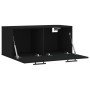 Armario de pared madera de ingeniería negro 80x36,5x35 cm de , Taquillas y armarios de almacenamiento - Ref: Foro24-830101, P...
