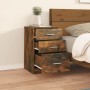 Mesita de noche madera contrachapada roble ahumado 40x40x63 cm de , Mesitas de noche - Ref: Foro24-820520, Precio: 56,04 €, D...