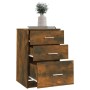 Mesita de noche madera contrachapada roble ahumado 40x40x63 cm de , Mesitas de noche - Ref: Foro24-820520, Precio: 56,04 €, D...