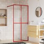 Mampara puerta de ducha vidrio transparente ESG rojo 90x195 cm de , Paredes y mamparas de ducha - Ref: Foro24-154944, Precio:...