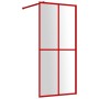Mampara puerta de ducha vidrio transparente ESG rojo 90x195 cm de , Paredes y mamparas de ducha - Ref: Foro24-154944, Precio:...