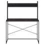 Escritorio de ordenador madera de ingeniería negro 110x60x138cm de , Escritorios - Ref: Foro24-30204, Precio: 102,83 €, Descu...