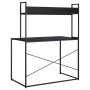 Escritorio de ordenador madera de ingeniería negro 110x60x138cm de , Escritorios - Ref: Foro24-30204, Precio: 102,83 €, Descu...