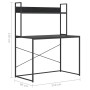 Escritorio de ordenador madera de ingeniería negro 110x60x138cm de , Escritorios - Ref: Foro24-30204, Precio: 102,83 €, Descu...