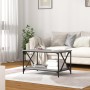 Mesa de centro madera y hierro gris Sonoma 80x50x45 cm de , Mesas de centro - Ref: Foro24-823320, Precio: 54,57 €, Descuento: %