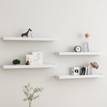 Estantes de pared Loggia 4 uds blanco MDF 80x15x4 cm de , Estantes y estanterías - Ref: Foro24-330228, Precio: 57,52 €, Descu...