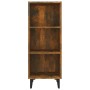 Aparador de madera de ingeniería roble ahumado 34,5x32,5x90 cm de , Aparadores - Ref: Foro24-817423, Precio: 54,09 €, Descuen...