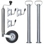 Rueda jockey de remolque con 2 soportes 1 abrazadera dividida de , Tráilers para mercancías y transporte - Ref: Foro24-210308...