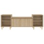 Mueble para TV madera contrachapada roble Sonoma 160x35x55 cm de , Muebles TV - Ref: Foro24-821191, Precio: 94,20 €, Descuent...