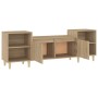 Mueble para TV madera contrachapada roble Sonoma 160x35x55 cm de , Muebles TV - Ref: Foro24-821191, Precio: 94,20 €, Descuent...