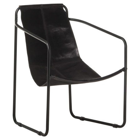 Sillón de relajación de cuero auténtico negro de , Sillones - Ref: Foro24-323727, Precio: 93,59 €, Descuento: %